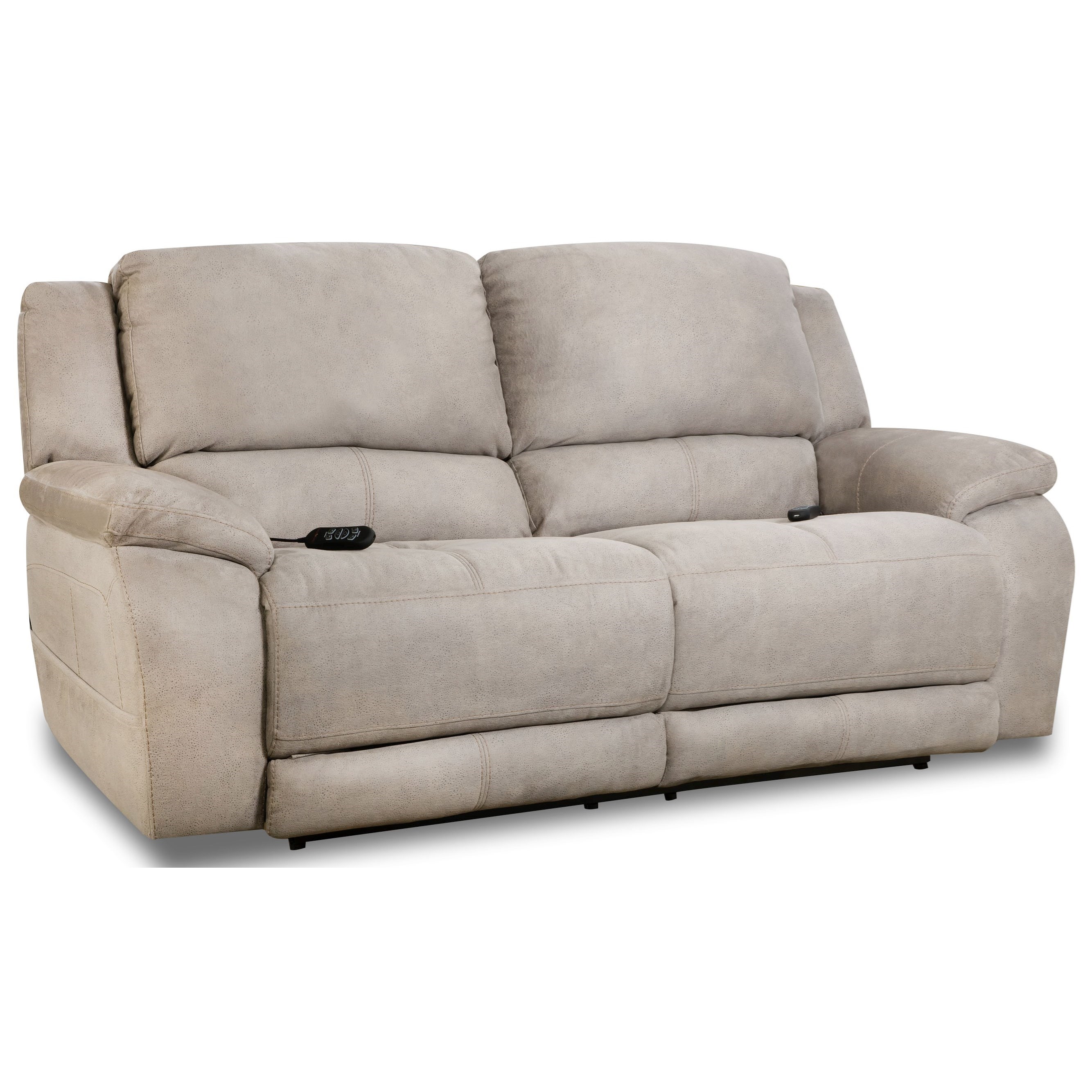 100455042 Casual Double Reclining Sofa with Pillow Top Arms Sadler s Home Furnishings Reclining Sofa